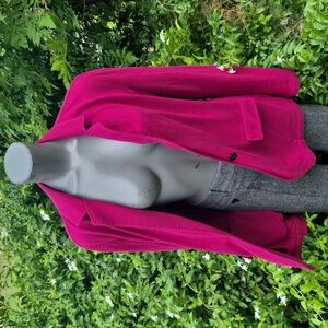 Old Navy Vibrant fuchsia knit Cotton Unrestricted Blazer